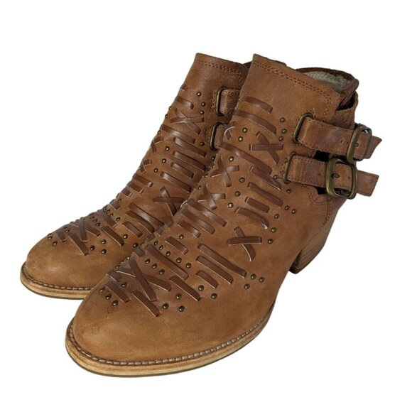 Caterpillar Cheyenne Tawny Leather casual Tan Ankle Boots Size 7 - Picture 3 of 13